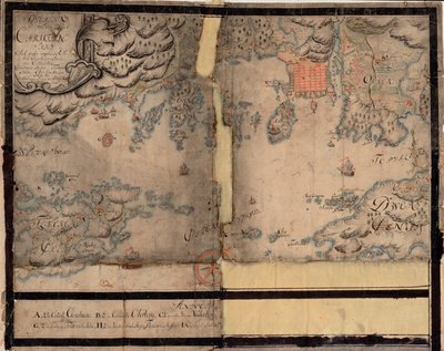 Situation of the City of Christiansand with its Surrounding Elves by F.J. Wilster